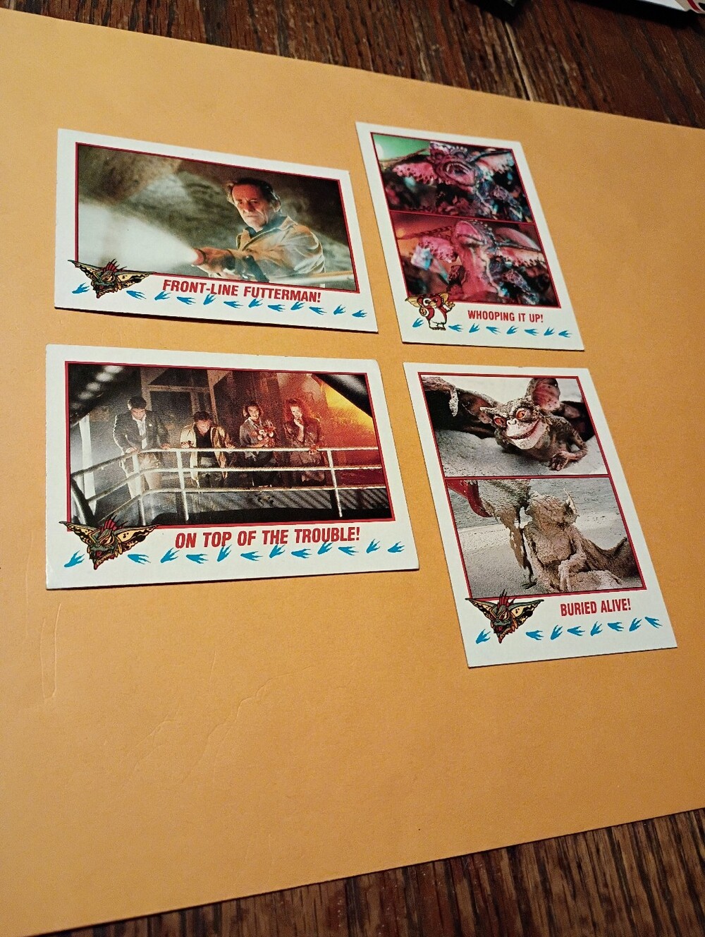 Vintage Lot 4 1990 Topps Gremlins 2 Trading Cards Warner Brothers The New Batch